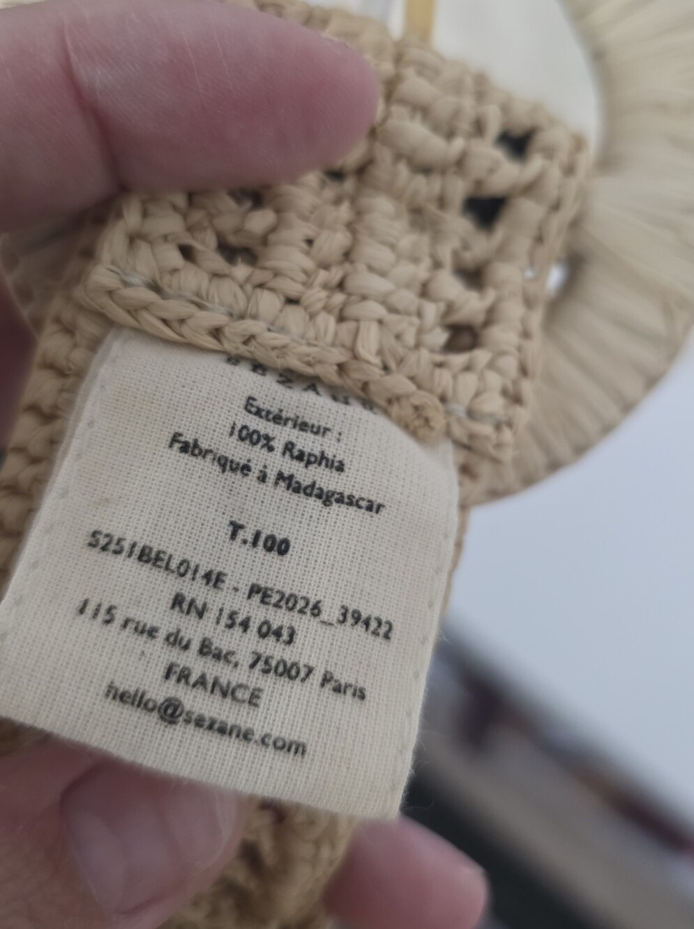 NWT SEZANE Nella Woven Raffia Belt in Natural - Picture 8 of 9